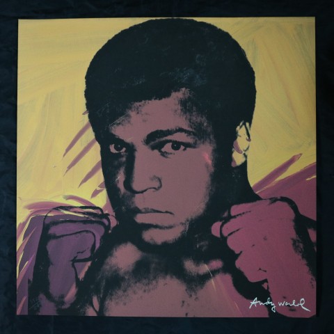 Andy Warhol "Muhammad Ali" Signed Limited Edition with CMOA Stamp