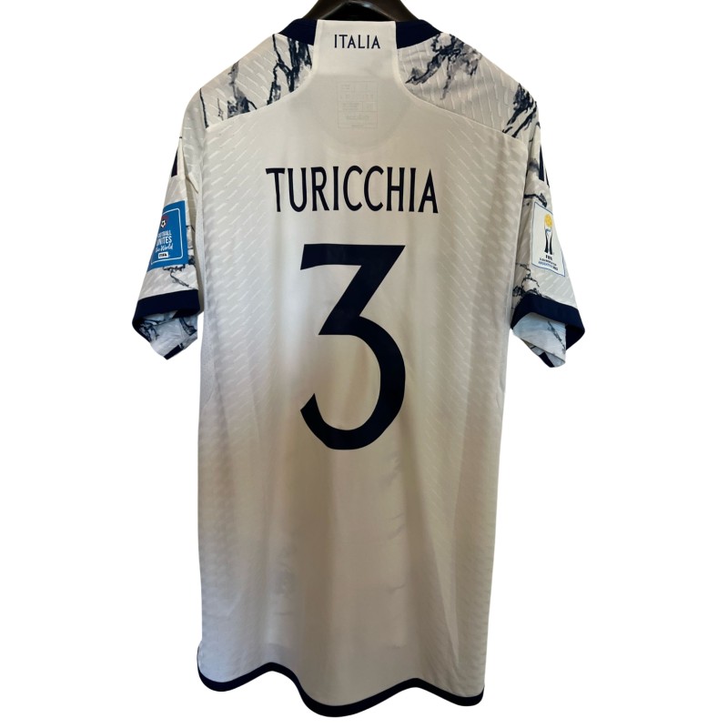 Turicchia's Italy U-20 Match-Issued Shirt, WC 2023