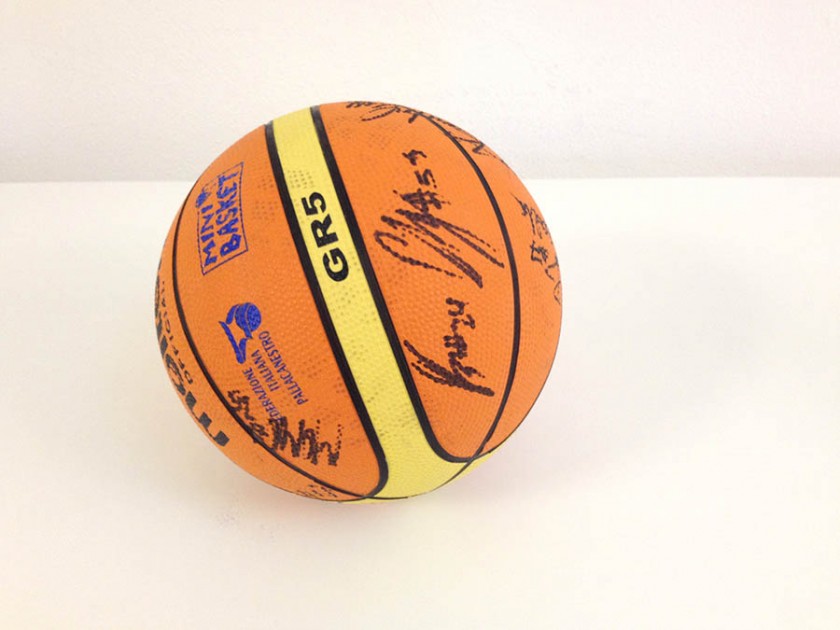 Olimpia Milano basketball signed by the team