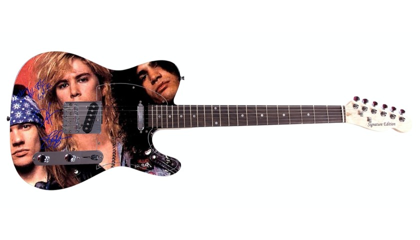Guns N’ Roses Guitar with Digital Signatures