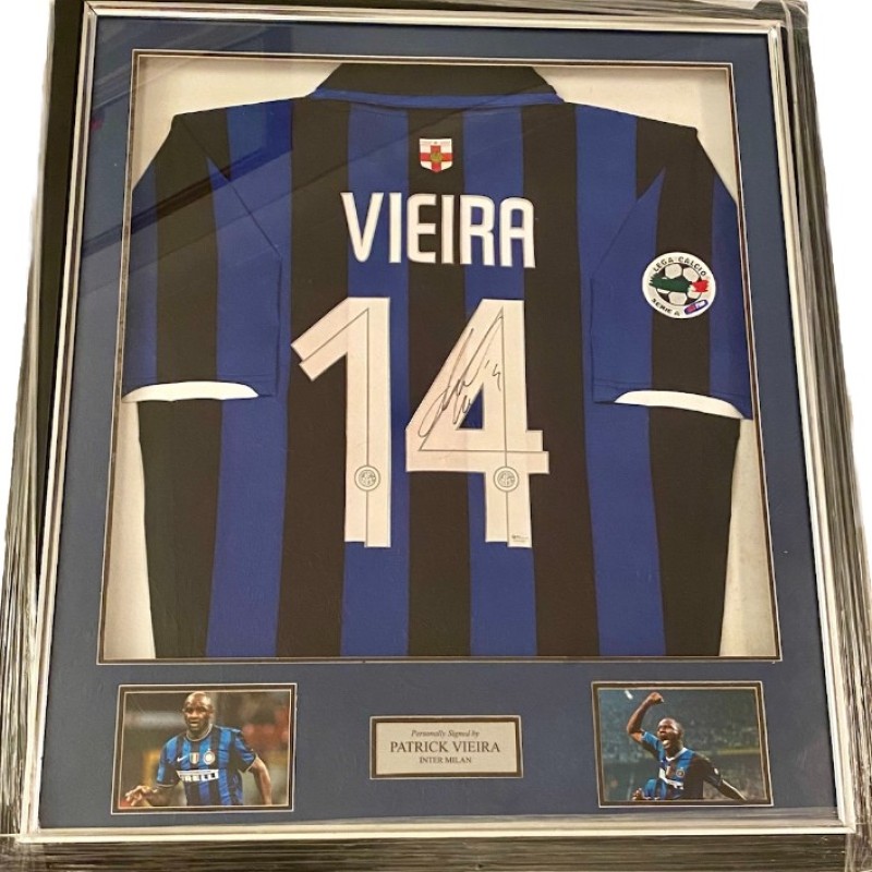 Patrick Vieira's Inter Milan Signed and Framed Shirt