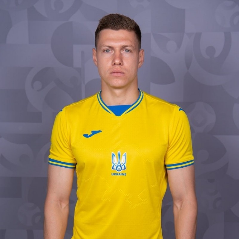 Matviyenko's Worn and Signed Shirt, Ireland - Ukraine 2022 