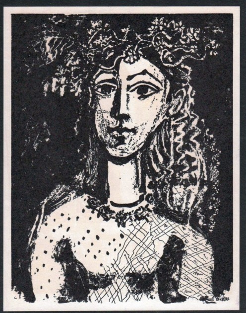 'Jeune fille inspiré par Cranach' 1956 Lithograph by Picasso 