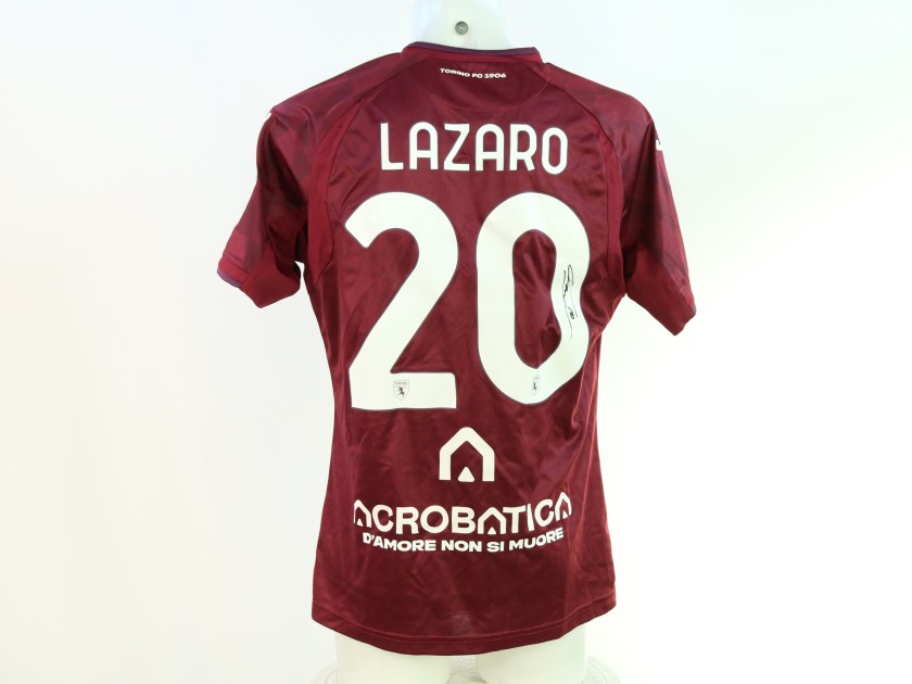 Lazaro's Torino vs Monza Signed Unwashed Shirt, 2024