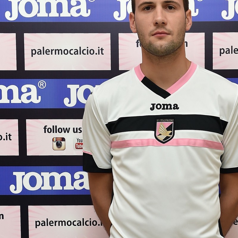 Vazquez, Palermo worn shirt, press launch Joma 2014/2015