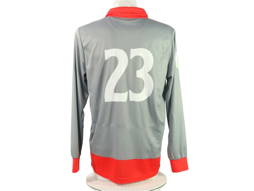 Ceccherini's Match-Issued Shirt, Cremonese vs Pisa 2024 - Special Edition "110 Anni in grigiorosso"