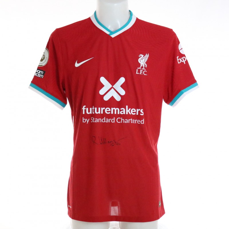 R. Williams' Liverpool FC Match-Issued and Signed Shirt, Limited Edition 20/21
