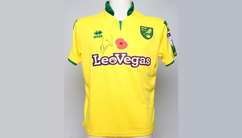 Poppy Shirt Signed by Norwich City FC's Nélson Oliveira