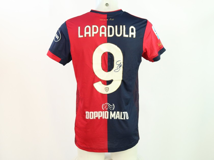 Lapadula's Signed Unwashed Shirt, Udinese vs Cagliari 2024