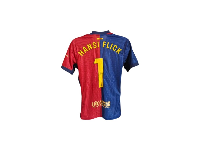 Hansi Flick's FC Barcelona 2024/25 Signed Replica Shirt