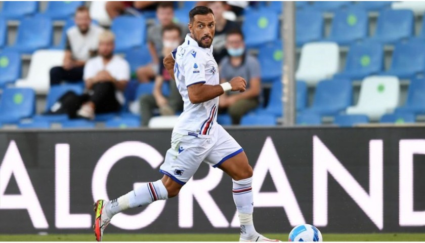 Maglia gara Quagliarella Sampdoria, 2021/22 - Autografata dalla rosa