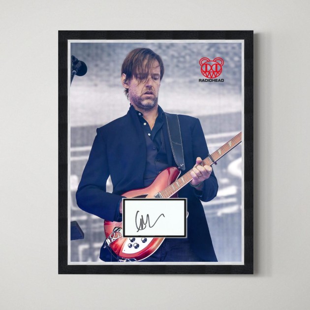 Ed O'Brien of Radiohead Signed Display