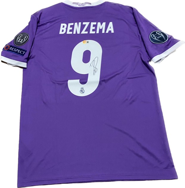 Karim Benzema's Real Madrid 2016 Signed Replica Shirt