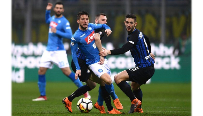 Mertens' Match Shirt, Inter-Napoli 2018 - 'Ciao Davide' Patch