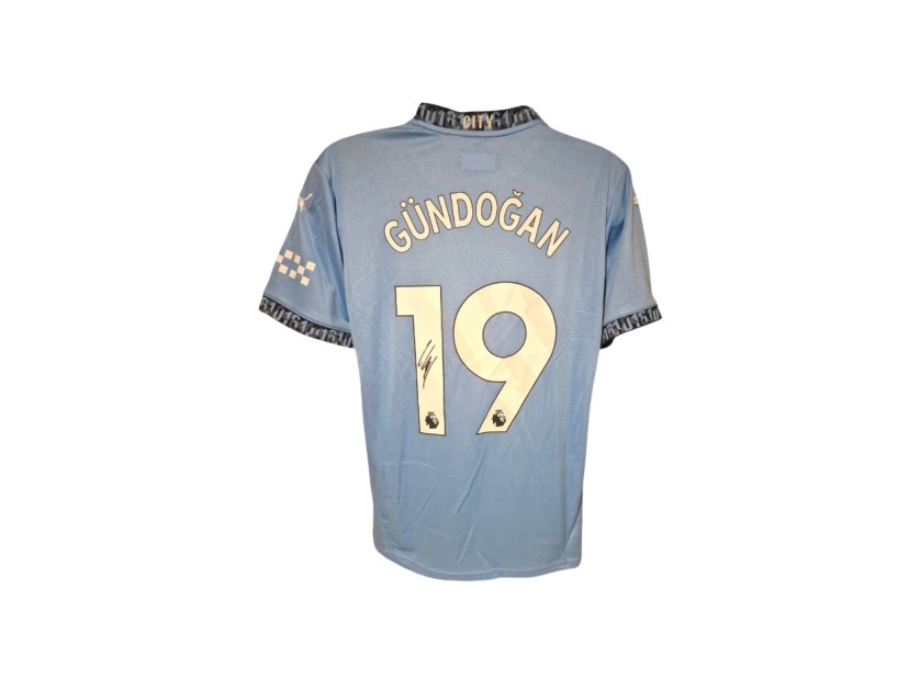 Maglia del Manchester City 2024/25 firmata da Ilkay Gündogan per la Coppa delle Coppe