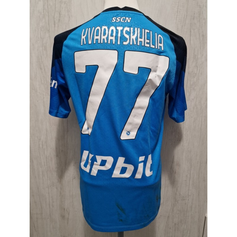 Kvaratskhelia's Napoli Unwashed Shirt, 2022/23