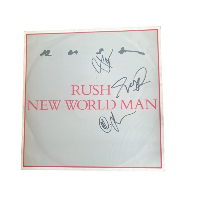 Rush Signed 'New World Man' Vinyl LP