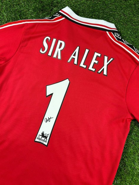 Sir Alex Ferguson Signed Manchester United 1999 Home Football Shirt COA