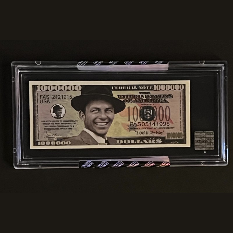 Frank Sinatra Limited Edition Encapsulated $1,000,000 Bill