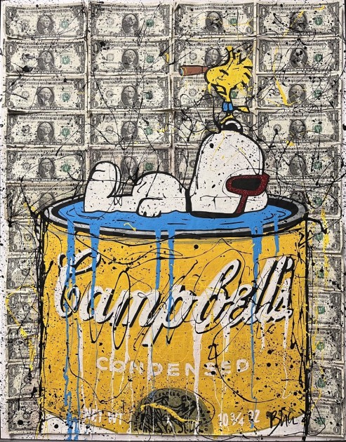 "Snoopy Campbell’s Soup Yellow" by Paz Blandina