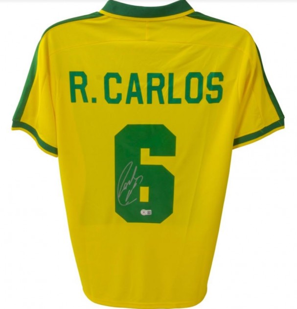 Roberto Carlos' Brazil Signed Shirt