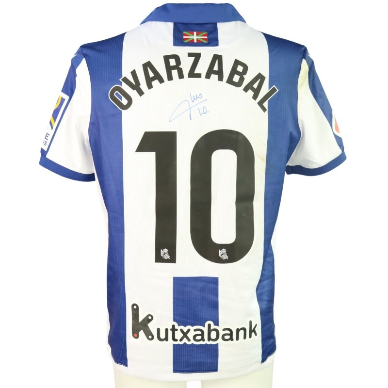 Oyarzabal's Signed Unwashed Shirt, Real Sociedad vs Valencia 2024