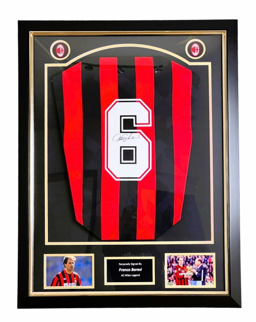 Franco Baresi's AC Milan 1994 Signed and Framed Shirt 