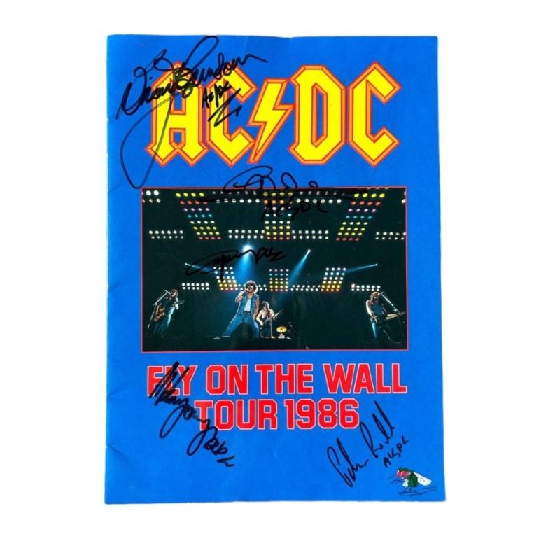 AC/DC Signed Fly on the Wall 1986 Tour Programme