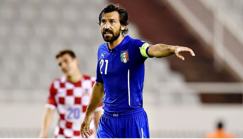 Pirlo's Italy Match Shirt, Euro 2016 Qualifiers