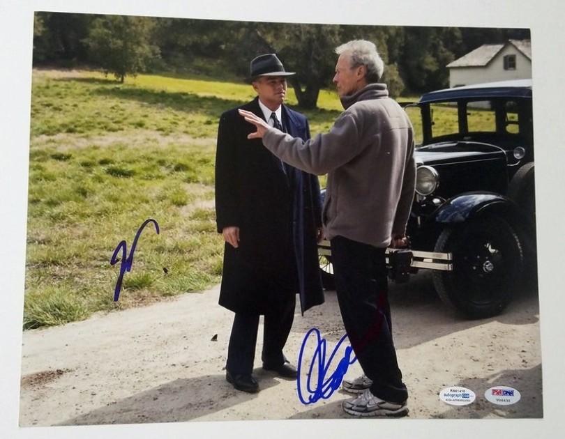 Fotografia autografata da Leonardo DiCaprio e Clint Eastwood