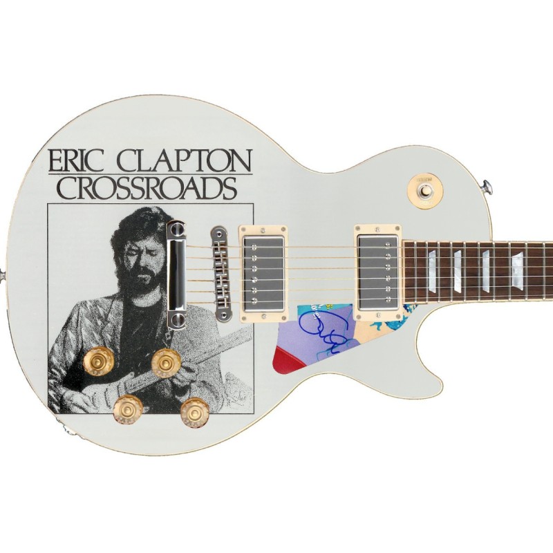 Eric Clapton Signed Pickguard Custom Epiphone Guitar