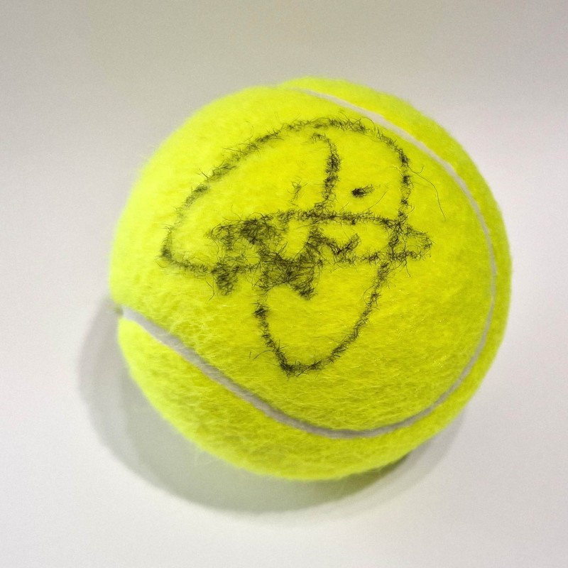 Pallina da tennis autografata da Novak Djokovic