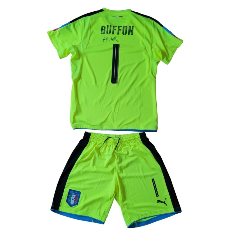 Buffon's Match-Issued Signed Kit, Italy vs Israel 2017