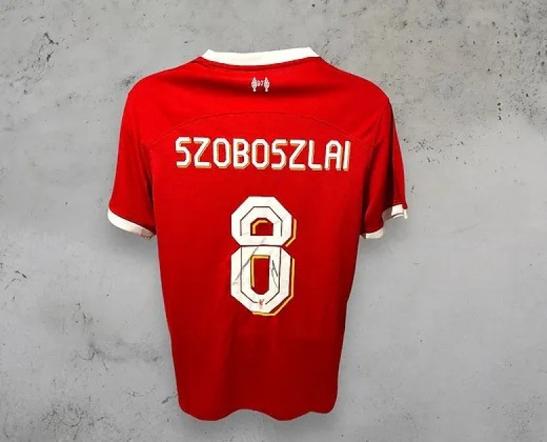 Dominik Szoboszlai's Liverpool 2023/24 Signed and Framed Shirt