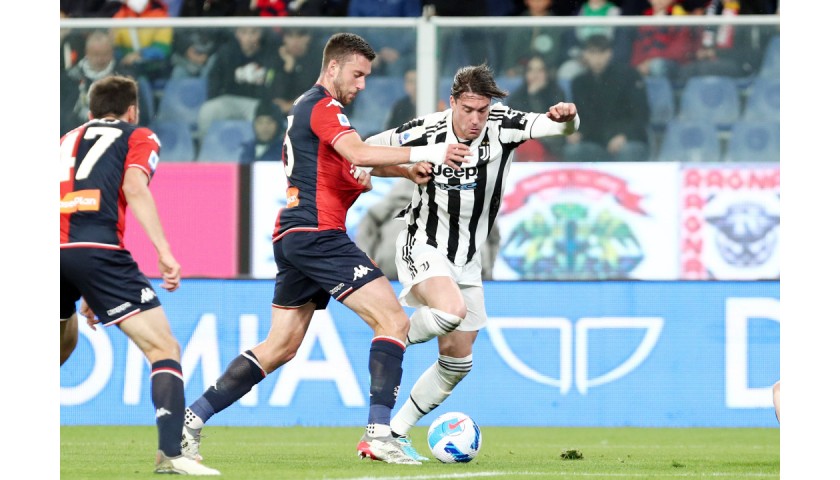 Bani's Worn and Signed Shirt, Genoa-Juventus 2022 