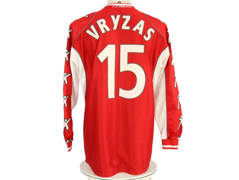 Vrizas jersey worn Perugia vs Vicenza 2001