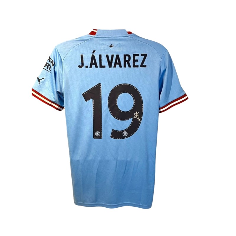 Julian Alvarez's Manchester City 2022/23 Final Signed Replica Shirt