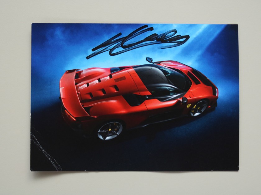 Ferrari Photograph - Signed by Charles Leclerc