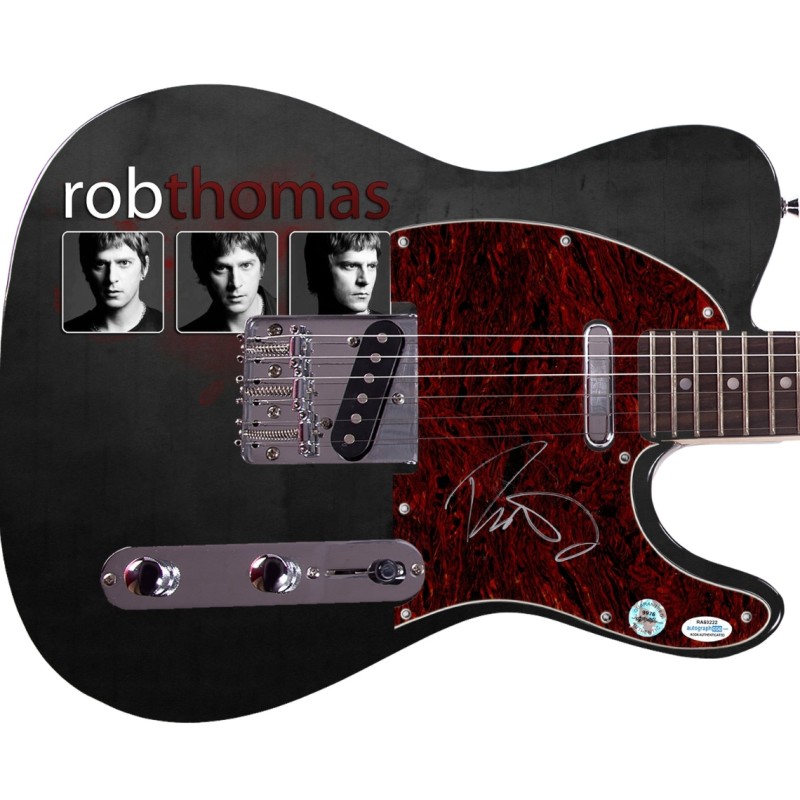 Rob Thomas of Matchbox Twenty Signed Custom Graphics Guitar