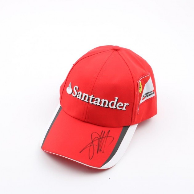 "Ferrari" cap signed by Sebastian Vettel