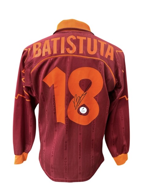 Batistuta's Roma Signed Official Shirt, 1999/00