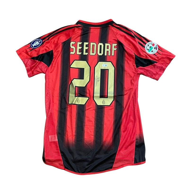 Clarence Seedorf's AC Milan 2004/05 Signed Replica Shirt