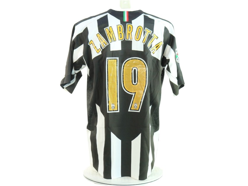 Zambrotta's Juventus Match-Issued Shirt, Coppa Italia 2005/06
