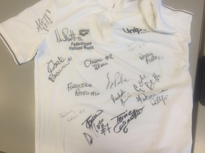 Official FIN shirt signed by the Italy Rio 2016 swimming champions