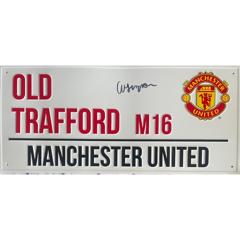 Alex Ferguson's Manchester United Signed Street Sign