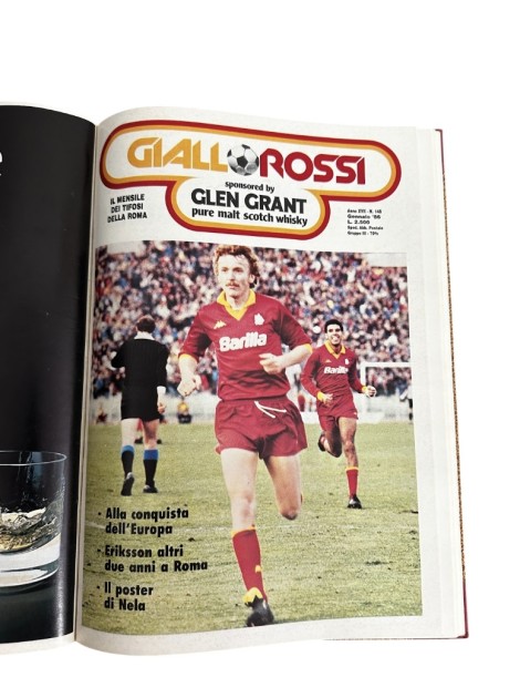 Vintage Mixed Bound Volumes of “Roma Giallorossa” Magazine, 1985-1986