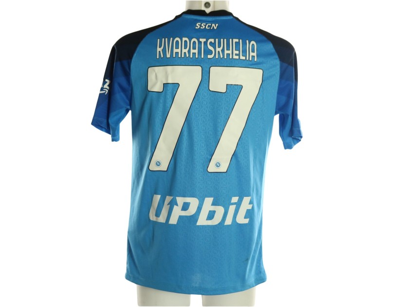 Kvaratskhelia's Napoli Match-Worn Shirt, 2022/23