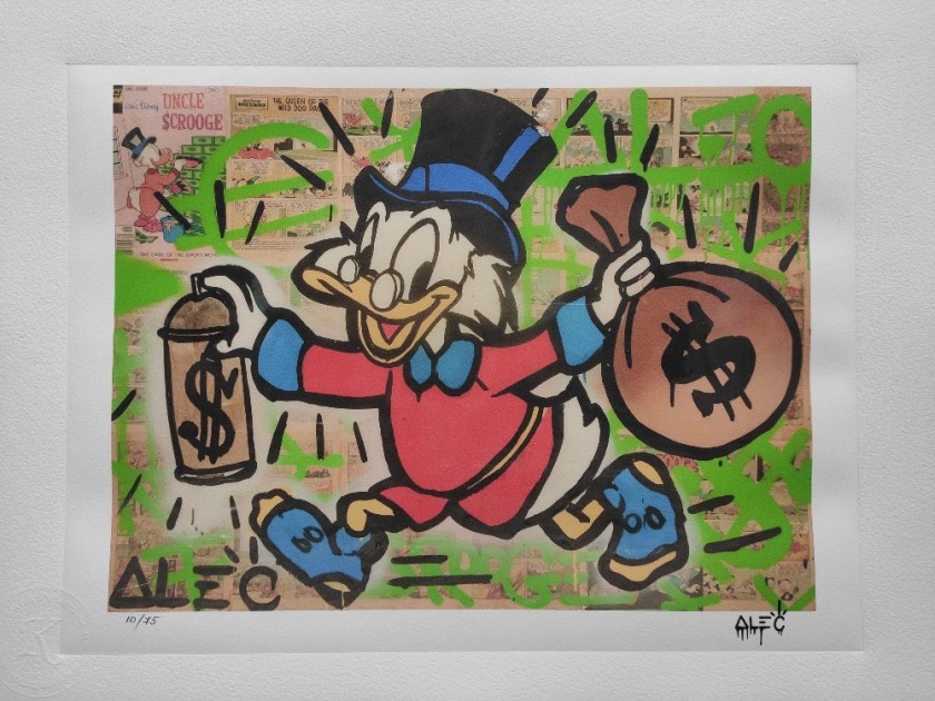 "Scrooge" Lithograph Signed by Alec Monopoly