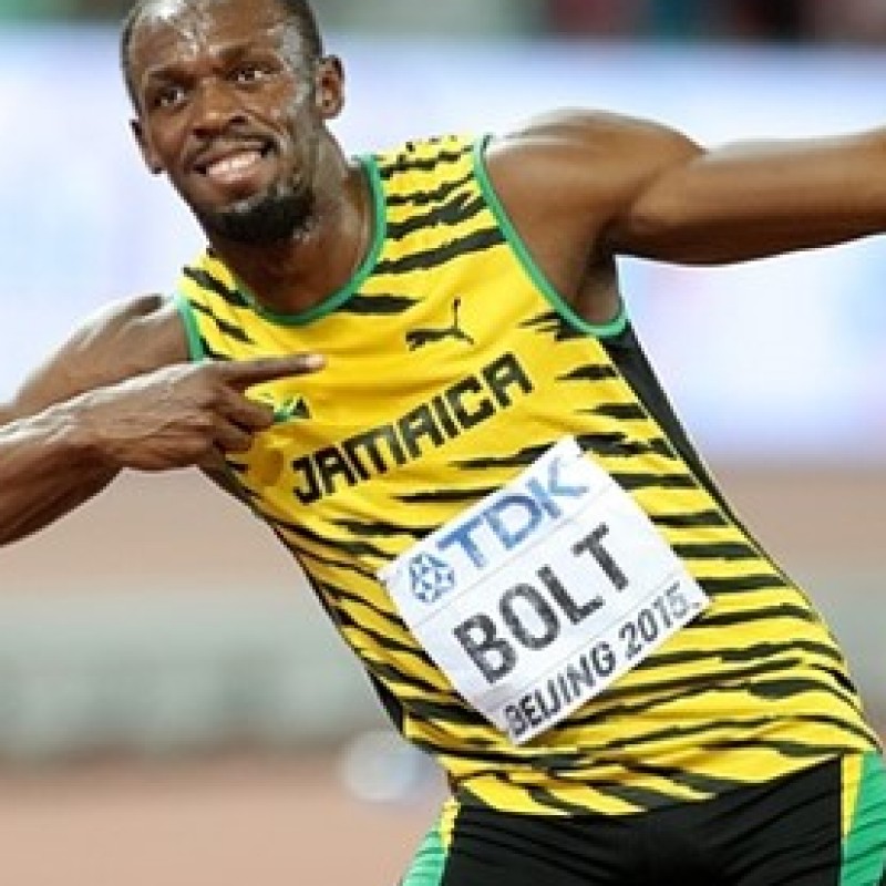 Signed Usain Bolt Framed Photograph 