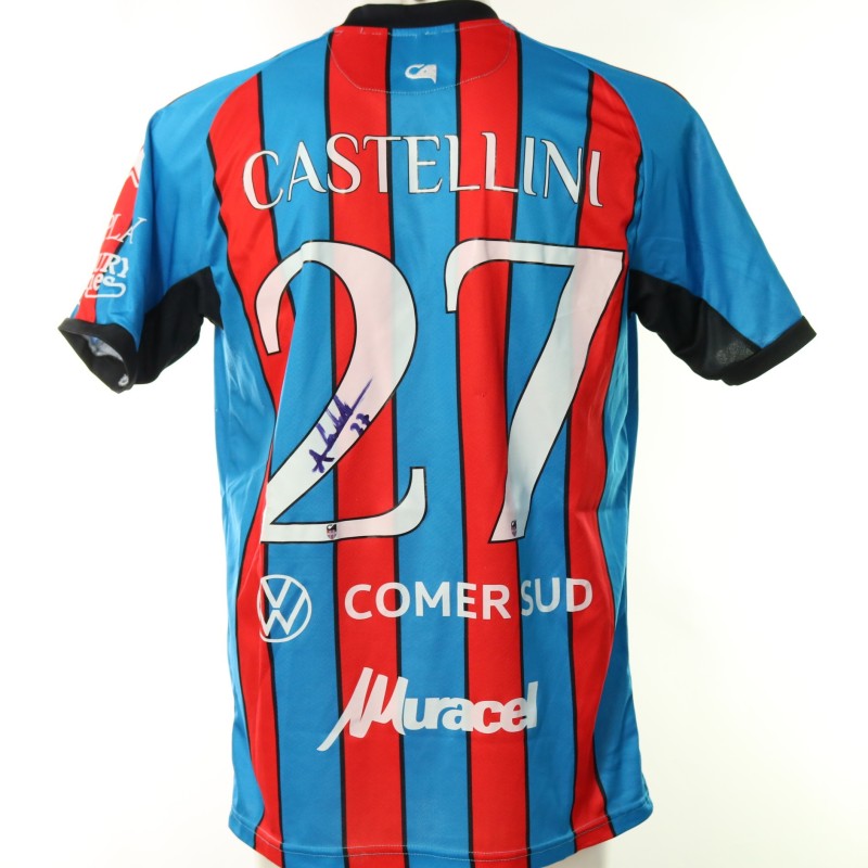 Castellini's unwashed Signed Shirt, Catania vs Trapani 2024 